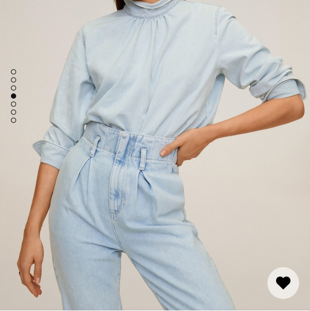 Super high waist slouchy jeans with darts